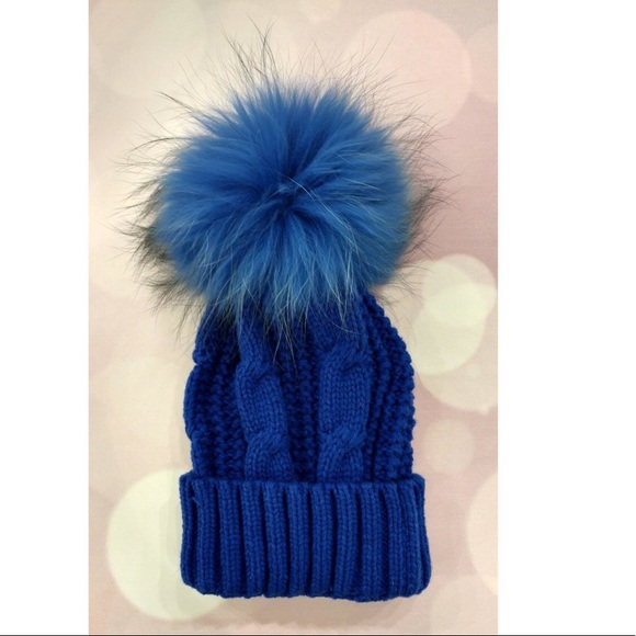 Chloe K Other - CHLOE K**Royal Blue Fur Pom Pom Hat**$52